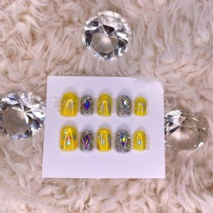 Yellow sunshine Press On Nails
